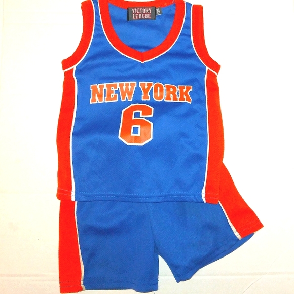 EUC Boys VICTORY LEAGUE Jersey Shorts tank Matching Set 12M - Picture 9 of 10